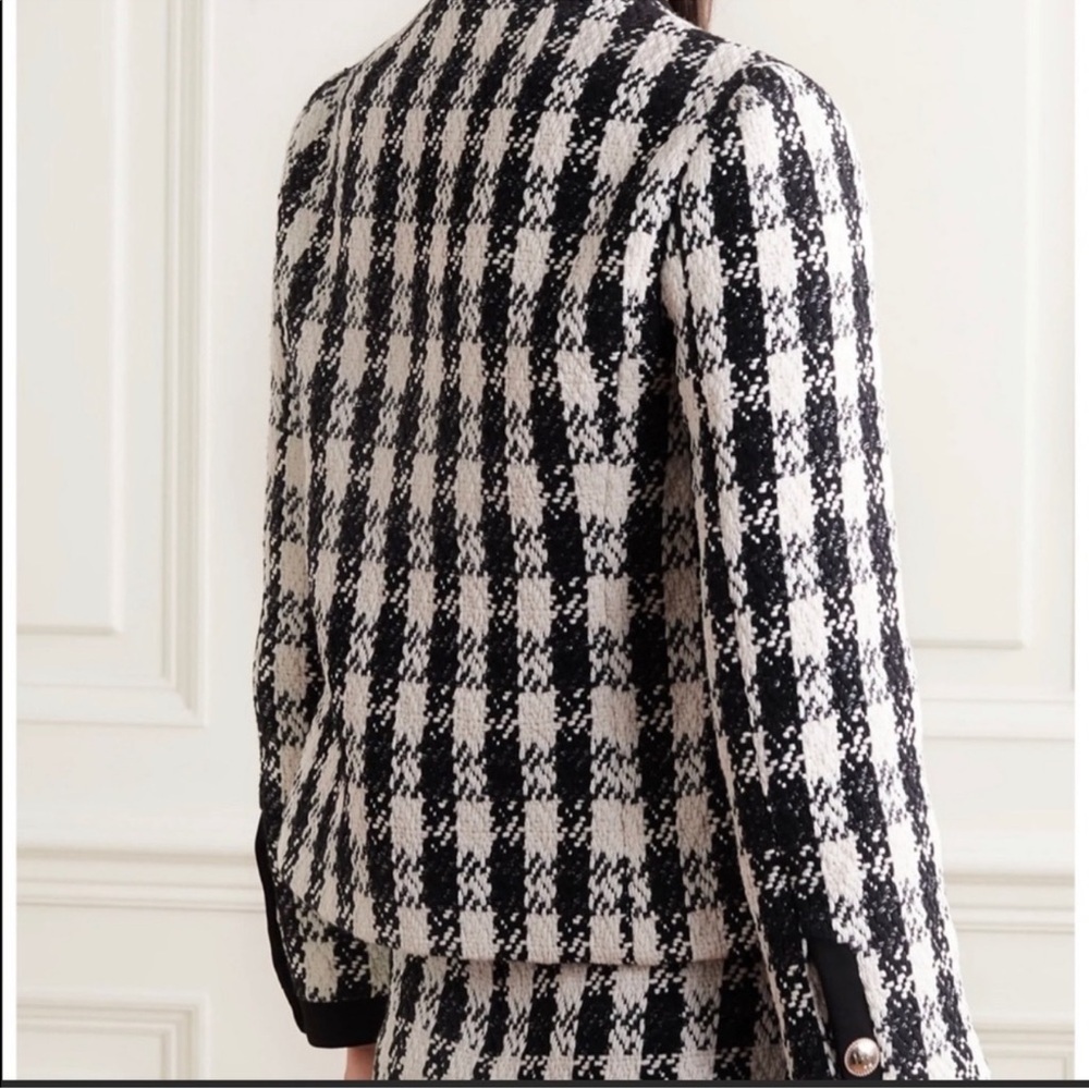 Maje Vicky Houndstooth Cotton-blend Tweed Jacket - Picture 4 of 10